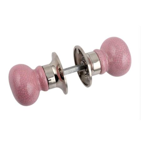 Pink Crackle Mortice Handle 2.25